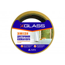 Лента клейкая двухсторонняя на полипропиленовой основе 38мм х 25м X-Glass (48шт)
