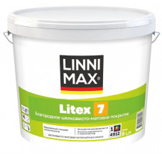 Краска ВД LINNIMAX Litex 7/Литекс 7 База 1 9 л для внутренних работ
