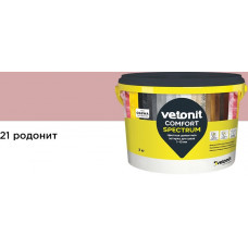 Затирка цементная для швов Vetonit Комфорт Спектрум 21 родонит 2 кг, 12 шт/коробка