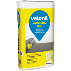 Мастика Vetonit Weber tec 930 гидроизоляционная цементная 20 кг мешок, 54 шт/пал
