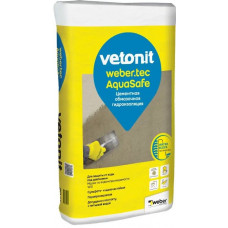 Мастика гидроизоляционная цементная Vetonit weber.tec AquaSafe, 20 кг мешок, 54 шт/пал