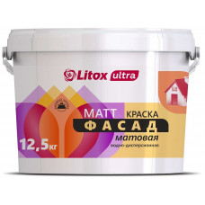 Краска вододисперсионная LITOX ULTRA МАТТ ФАСАД (12,5 кг/33 шт) ЧС