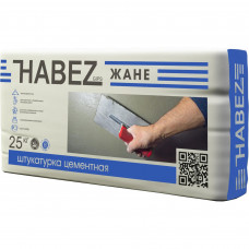 Штукатурка цементная машинного и ручного нанесения М20 HABEZ Жане, 25 кг (56 шт/пал)