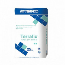 Клей плиточный для керамогранита водостойкий цементный TERRACO Terrafix White С2ТЕ белый 25 кг (48 шт/уп)