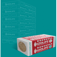 Минвата IZOLIFE ВЕНТ СТАНДАРТ 1200х600х80 мм 80 кг/м3 (3 мм/2,16 м2/0,1728 м3) 40 уп/пал