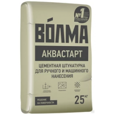 Смесь сухая цементная штукатурная ВОЛМА-Аквастарт 25 кг