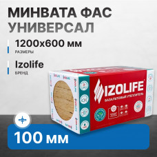 Минвата IZOLIFE ФАС УНИВЕРСАЛ 1200х600х100 мм