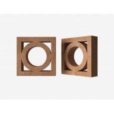 Декоративный бриз-блок Mesterra Кобого / Cobogo 0101, терракотовый, 250*250 мм 