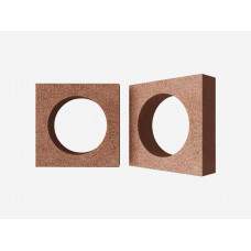 Декоративный бриз-блок Mesterra Кобого / Cobogo 0102, терракотовый LUX, 250*250 мм 