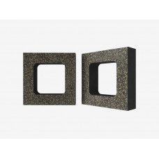 Декоративный бриз-блок Mesterra Кобого / Cobogo 0401, черный LUX, 250*250 мм 