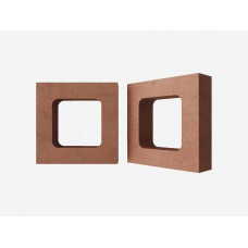 Декоративный бриз-блок Mesterra Кобого / Cobogo 0401, терракотовый, 250*250 мм 