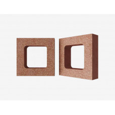 Декоративный бриз-блок Mesterra Кобого / Cobogo 0401, терракотовый LUX, 250*250 мм 